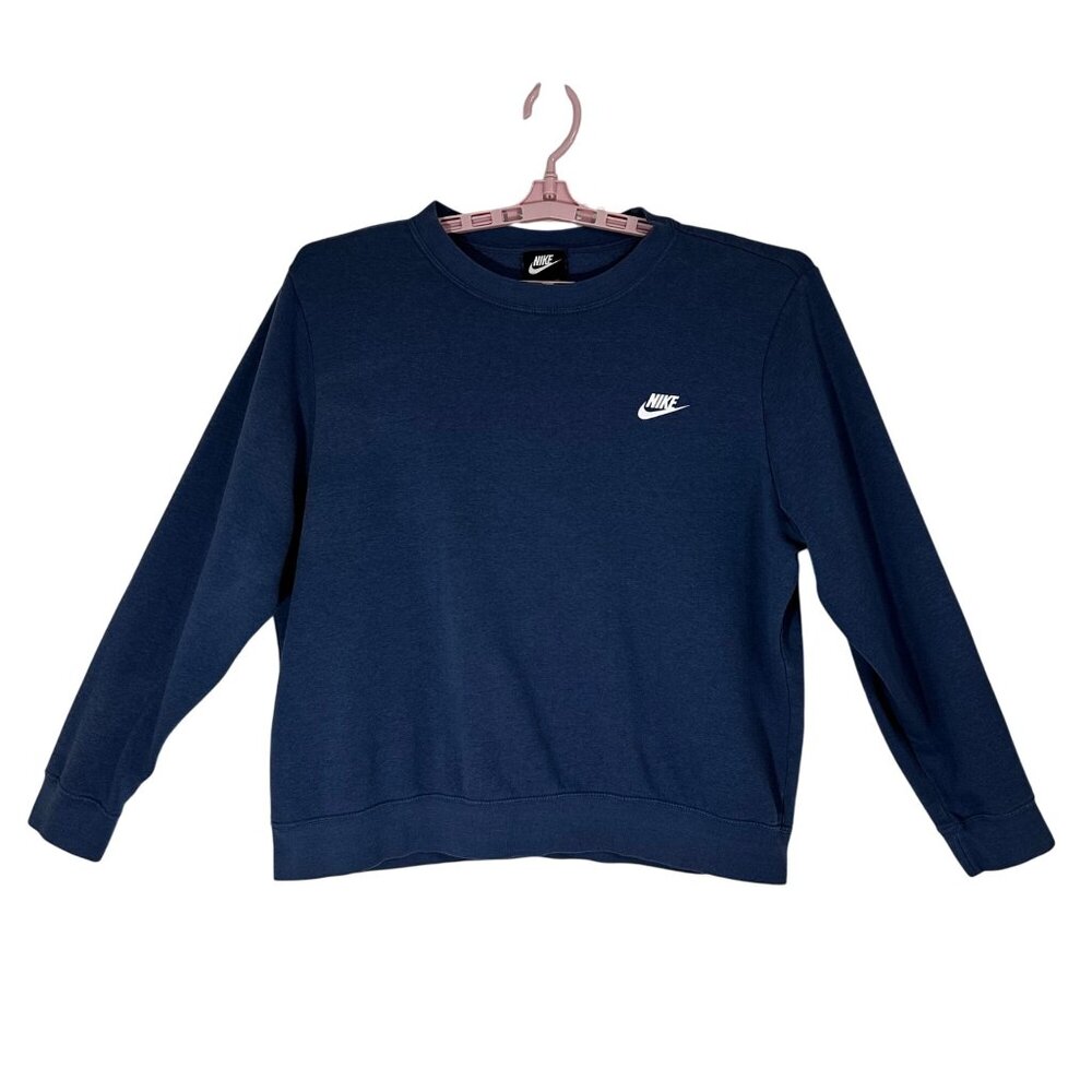 Nike Womens Club Fleece Crew CQ5437-469 Faded Blue 2XL Long Sleeve Athleisure - Picture 1 of 10